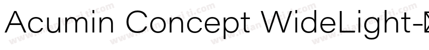 Acumin Concept WideLight字体转换